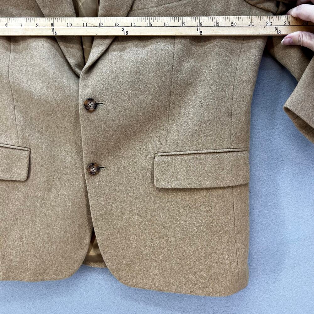 Bill Blass Blazer Men's Size M 40S Tan 100% Camel Hair Beige Lined Business Wear - Picture 11 of 13